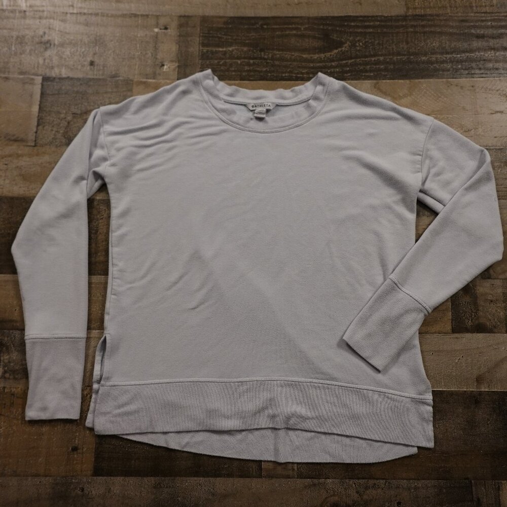 Athleta Coaster Luxe Sweatshirt Women’s‎ Medium Gray Soft Lounge Crewneck